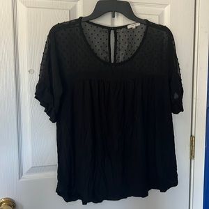 Black Short Sleeved Blouse